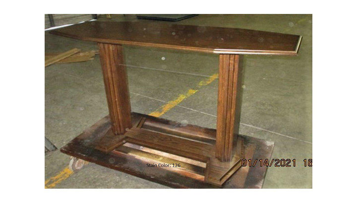 Communion Table 705 Proclaimer Acrylic and Wood Style-Angle 126-Communion Tables and Altars-Podiums Direct