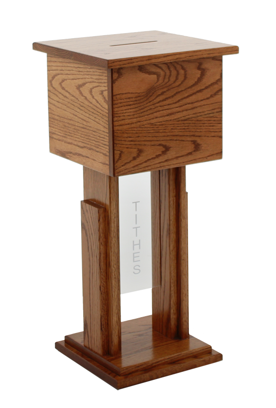 Tithe Box 719 Tithe/Prayer Box-Tithe Boxes, Baptismal Font, Flower Stands, and Offering Tables-Podiums Direct