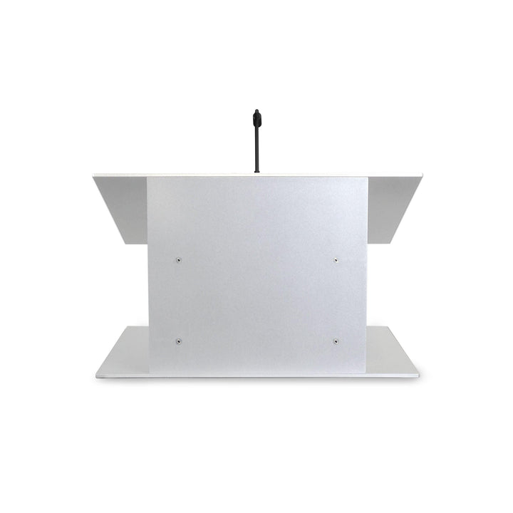 Contemporary Table Top Lectern K-9-Light Aluminum Grey-Contemporary Lecterns and Podiums-Podiums Direct