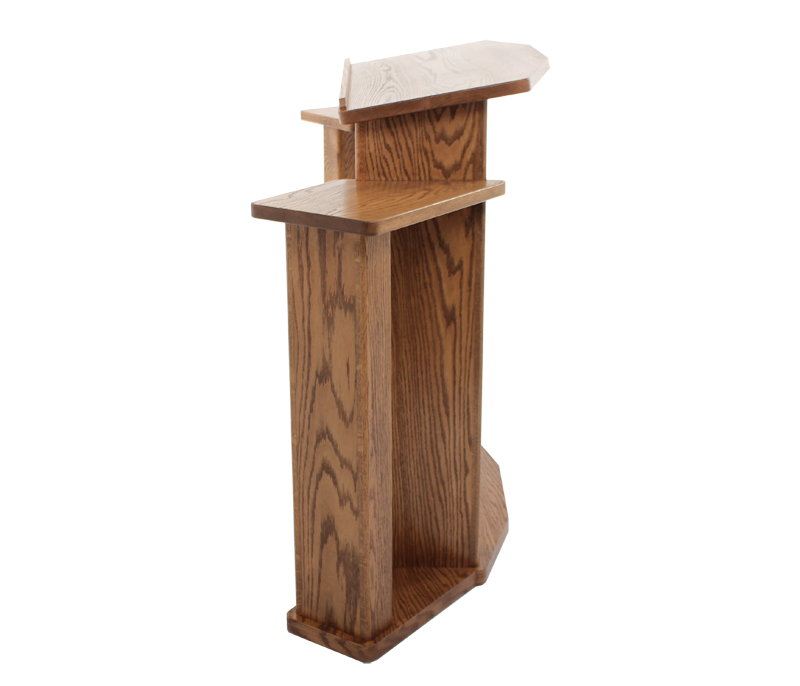 Wood with Acrylic Pulpit 778 Exhorter-Side View-Wood With Acrylic Pulpits, Podiums and Lecterns-Podiums Direct