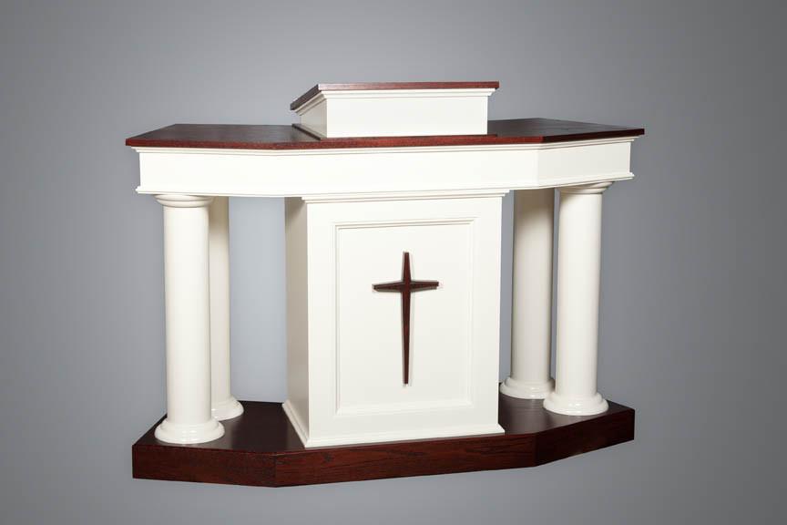Church Wood Pulpit Custom No. 810-Church Solid Wood Pulpits, Podiums and Lecterns-Podiums Direct
