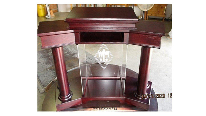 Wood With Acrylic Pulpit Customer NO. 810 WA-Back 514-Wood With Acrylic Pulpits, Podiums and Lecterns-Podiums Direct