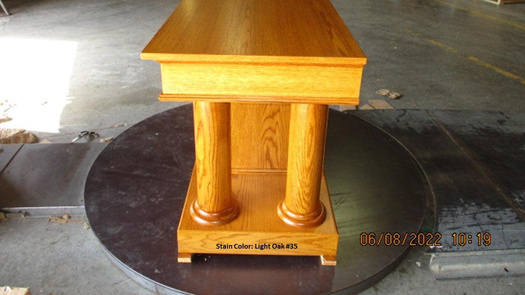 Communion Table Custom 810-Side All Stain Light Oak 35-Communion Tables and Altars-Podiums Direct