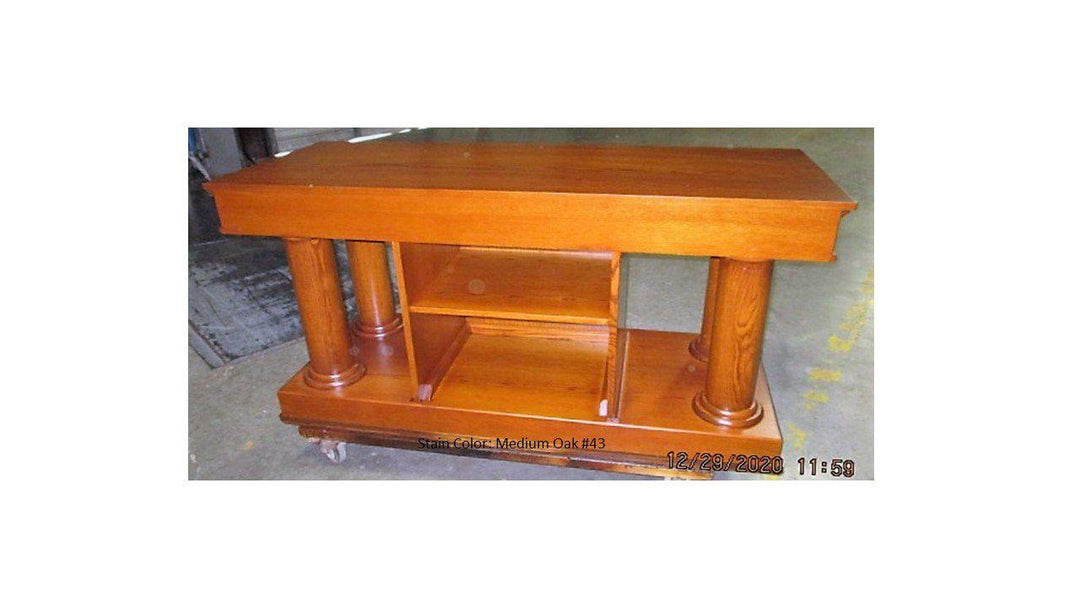Communion Table Custom 810-Back Medium Oak-Communion Tables and Altars-Podiums Direct