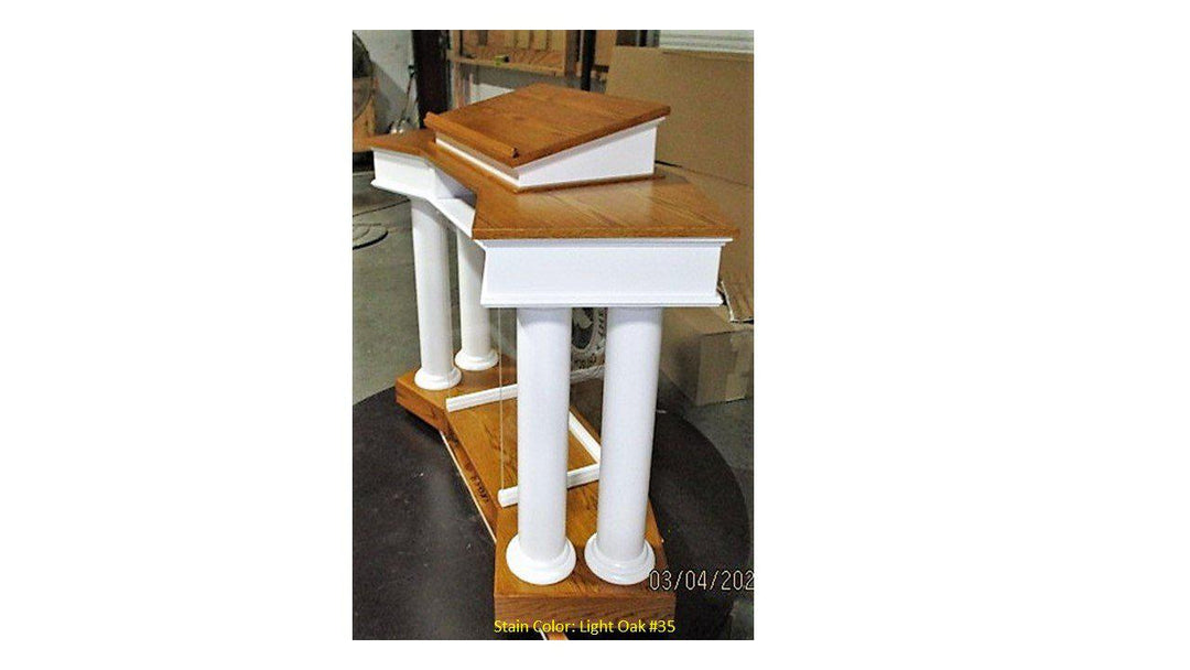 Wood With Acrylic Pulpit Customer NO. 810 WA-Side 35-Wood With Acrylic Pulpits, Podiums and Lecterns-Podiums Direct