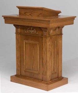 Church Wood Pulpit Pedestal NO 8201-Church Solid Wood Pulpits, Podiums and Lecterns-Podiums Direct