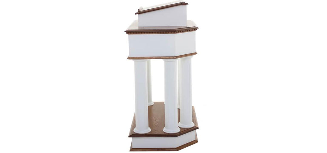 Wood with Acrylic Pulpit 830W-Side View-Wood With Acrylic Pulpits, Podiums and Lecterns-Podiums Direct