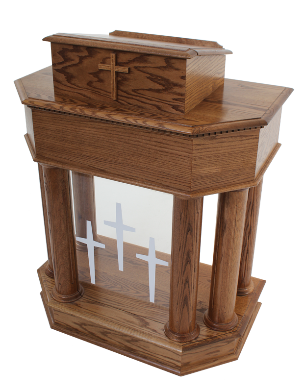 Wood with Acrylic Pulpit 830-Wood With Acrylic Pulpits, Podiums and Lecterns-Podiums Direct