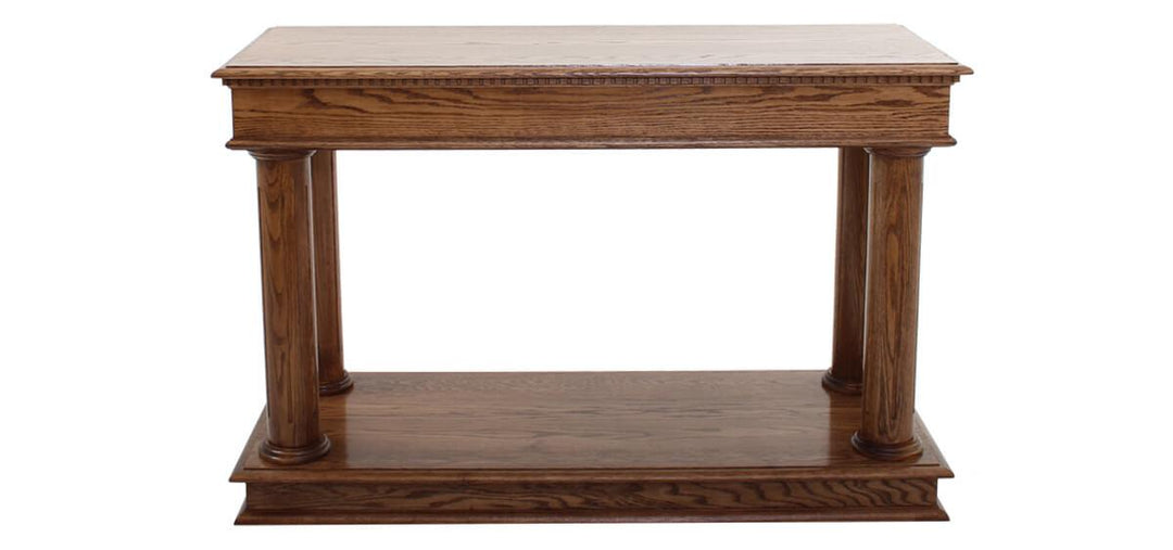 Communion Table 834 Column Pedestal-Back View-Communion Tables and Altars-Podiums Direct