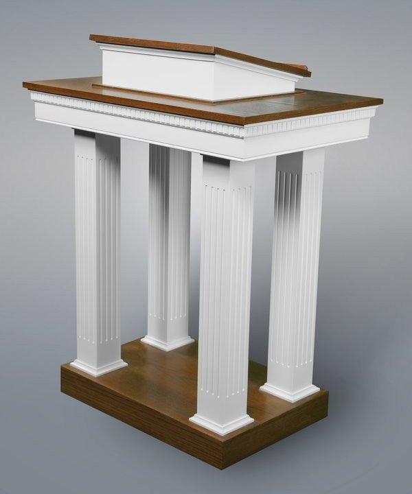 Church Wood Pulpit Pedestal NO 8401-Church Solid Wood Pulpits, Podiums and Lecterns-Podiums Direct