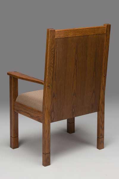 Clergy Church Chair NO 900 Series 48" Height Center Pulpit Chair-Back View-Clergy Church Chairs-Podiums Direct