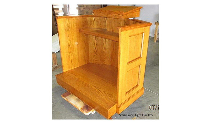 Church Wood Pulpit Custom No 1-Church Solid Wood Pulpits, Podiums and Lecterns-Angle-Podiums Direct