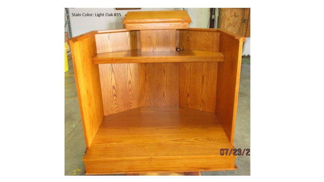 Church Wood Pulpit Custom No 1-Church Solid Wood Pulpits, Podiums and Lecterns-Back-Podiums Direct