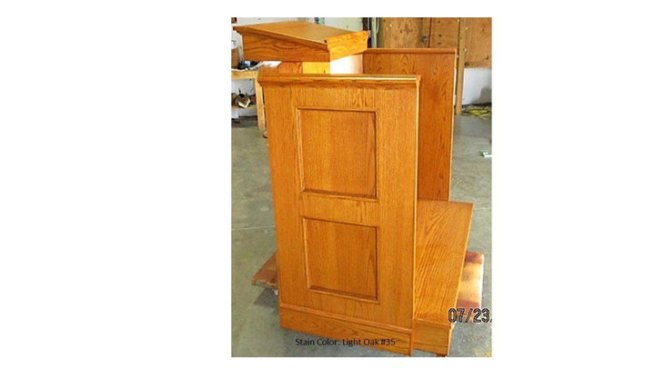 Church Wood Pulpit Custom No 1-Church Solid Wood Pulpits, Podiums and Lecterns-Side-Podiums Direct