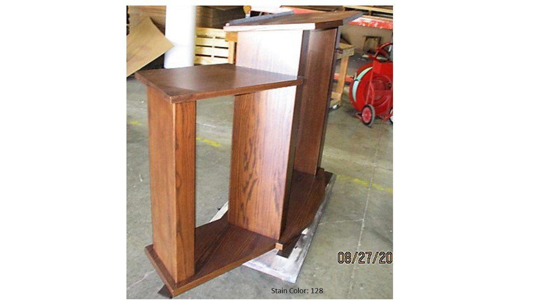 Wood with Acrylic Extra Wide Pulpit 779 Exhorter-Side-Wood With Acrylic Pulpits, Podiums and Lecterns-Podiums Direct