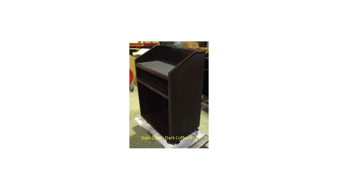 Handcrafted Solid Hardwood Lectern Providence-Back Dark Coffee #37-Handcrafted Solid Hardwood Pulpits, Podiums and Lecterns-Podiums Direct