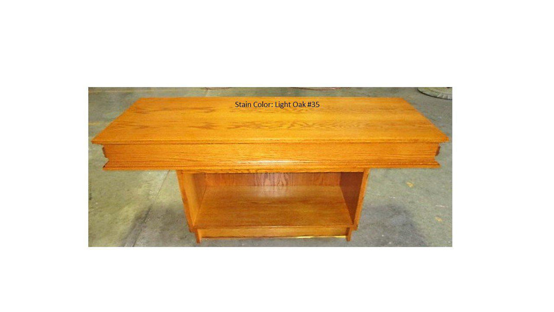 Communion Table NO 560 Pedestal-Back View Light Oak 35-Communion Tables and Altars-Podiums Direct