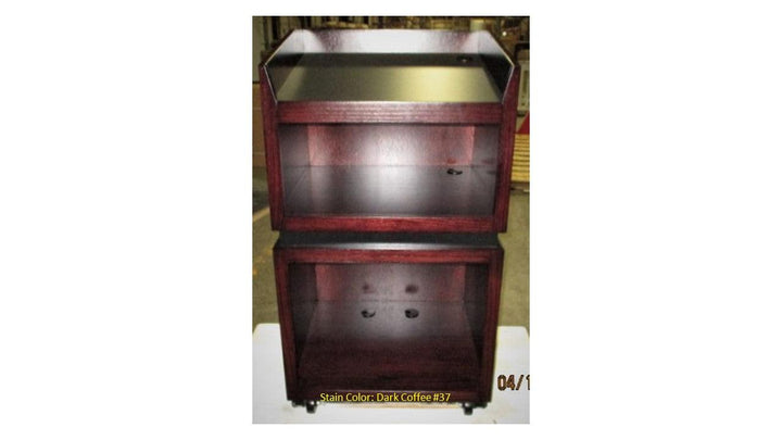 Handcrafted Solid Hardwood Lectern Landmark-Back View Dark Coffee 37-Handcrafted Solid Hardwood Pulpits, Podiums and Lecterns-Podiums Direct