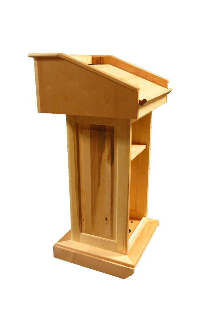 Handcrafted Solid Hardwood Lectern CLR235 Counselor-Angle View 3-Handcrafted Solid Hardwood Pulpits, Podiums and Lecterns-Podiums Direct