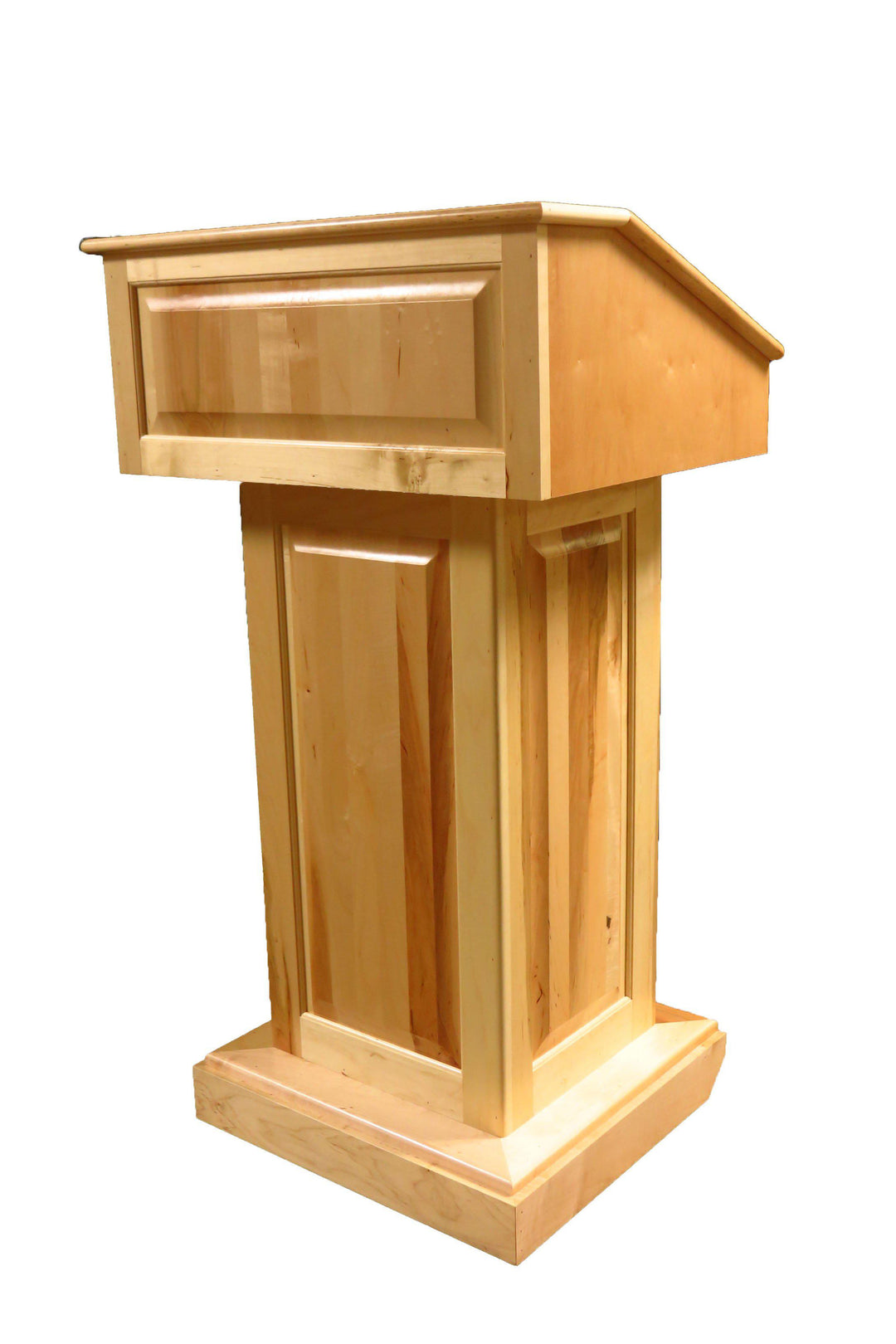 Handcrafted Solid Hardwood Lectern CLR235 Counselor-Angle View 2-Handcrafted Solid Hardwood Pulpits, Podiums and Lecterns-Podiums Direct
