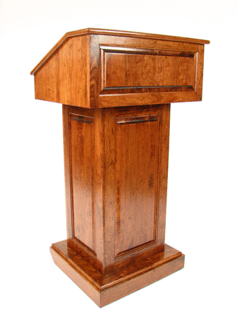 Handcrafted Solid Hardwood Lectern CLR235 Counselor-Handcrafted Solid Hardwood Pulpits, Podiums and Lecterns-Podiums Direct
