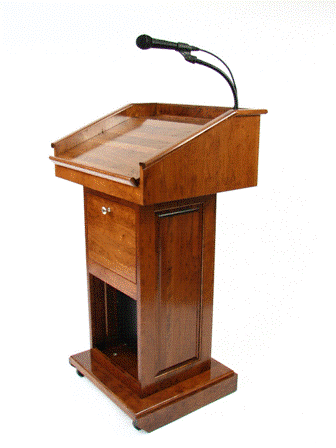 Handcrafted Solid Hardwood Lectern CLR235-EV Counselor Evolution-Angle View-Handcrafted Solid Hardwood Pulpits, Podiums and Lecterns-Podiums Direct