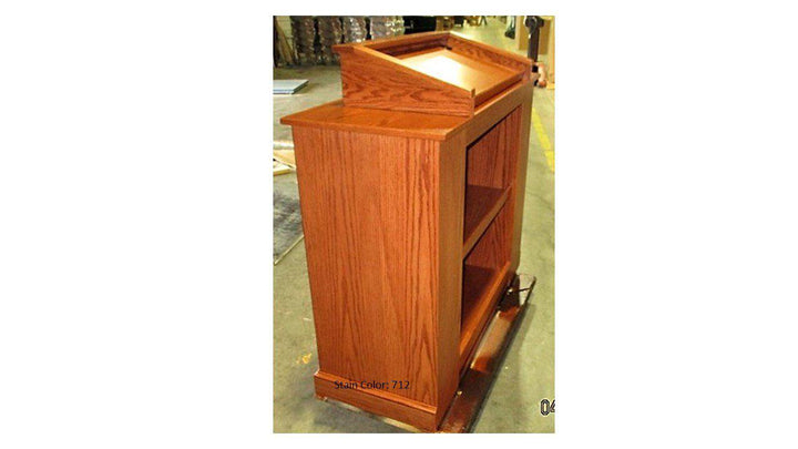 Handcrafted Solid Hardwood Lectern Colonial-Angle-712-Handcrafted Solid Hardwood Pulpits, Podiums and Lecterns-Podiums Direct