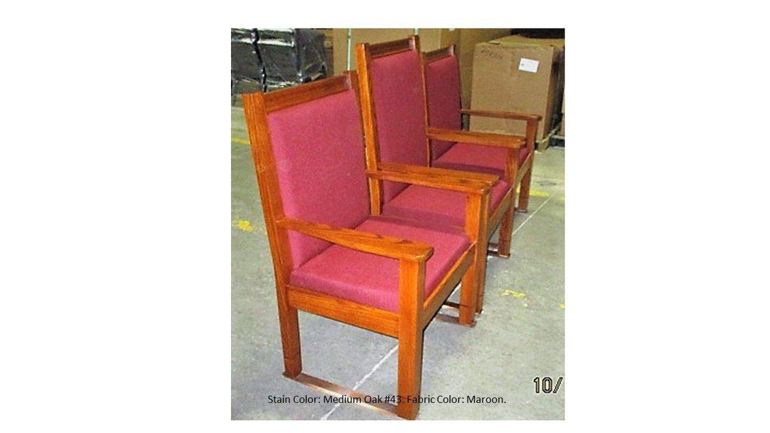 Clergy Church Chair NO 400 Series 44" Height Side Chair-Clergy Church Chairs-Side-Podiums Direct
