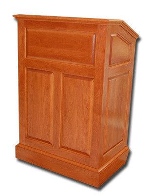 Handcrafted Solid Hardwood Lectern Colonial-Angle View-Handcrafted Solid Hardwood Pulpits, Podiums and Lecterns-Podiums Direct
