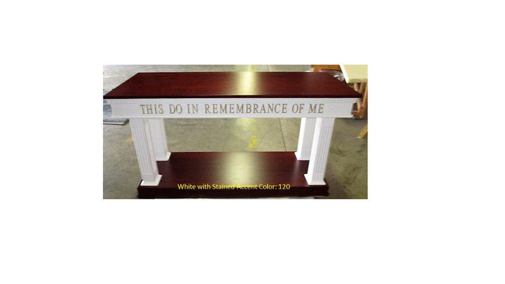 Communion Table NO 8405 Open Style-Communion Tables and Altars-Front White with 120-Podiums Direct