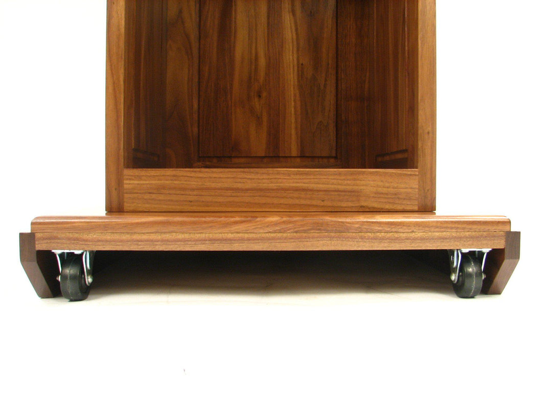 Handcrafted Solid Hardwood Lectern CLR235-EV Counselor Evolution-Caster View-Handcrafted Solid Hardwood Pulpits, Podiums and Lecterns-Podiums Direct