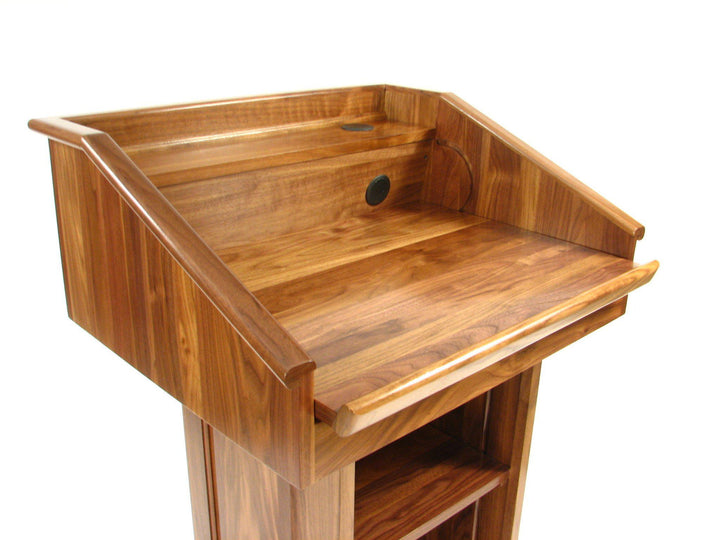 Handcrafted Solid Hardwood Lectern CLR235 Counselor-Top View-Handcrafted Solid Hardwood Pulpits, Podiums and Lecterns-Podiums Direct