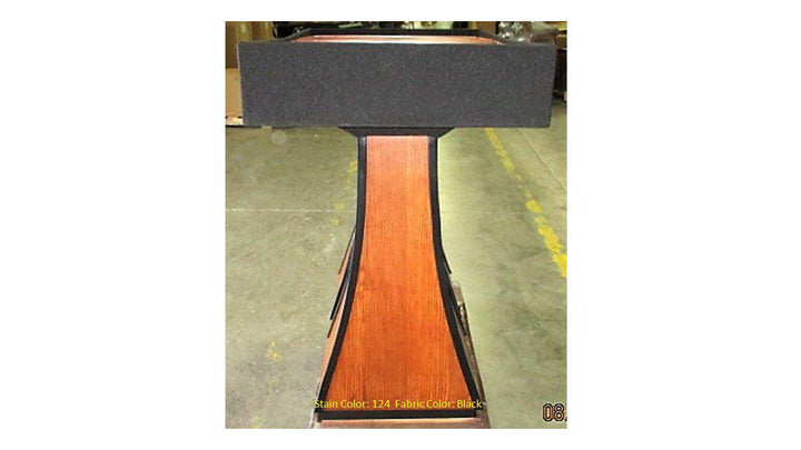 Handcrafted Solid Hardwood Lectern PD Presidential Non-Sound-Front Stain 124 Black Fabric-Handcrafted Solid Hardwood Pulpits, Podiums and Lecterns-Podiums Direct