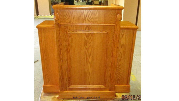 Church Wood Pulpit TWP-105-Front View-Church Wood Pulpits, Podiums and Lecterns-Podiums Direct