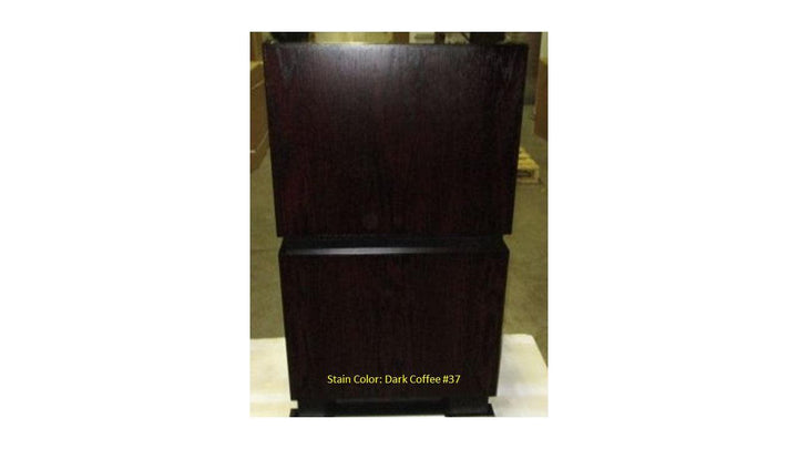 Handcrafted Solid Hardwood Lectern Landmark-Front View Dark Coffee 37-Handcrafted Solid Hardwood Pulpits, Podiums and Lecterns-Podiums Direct