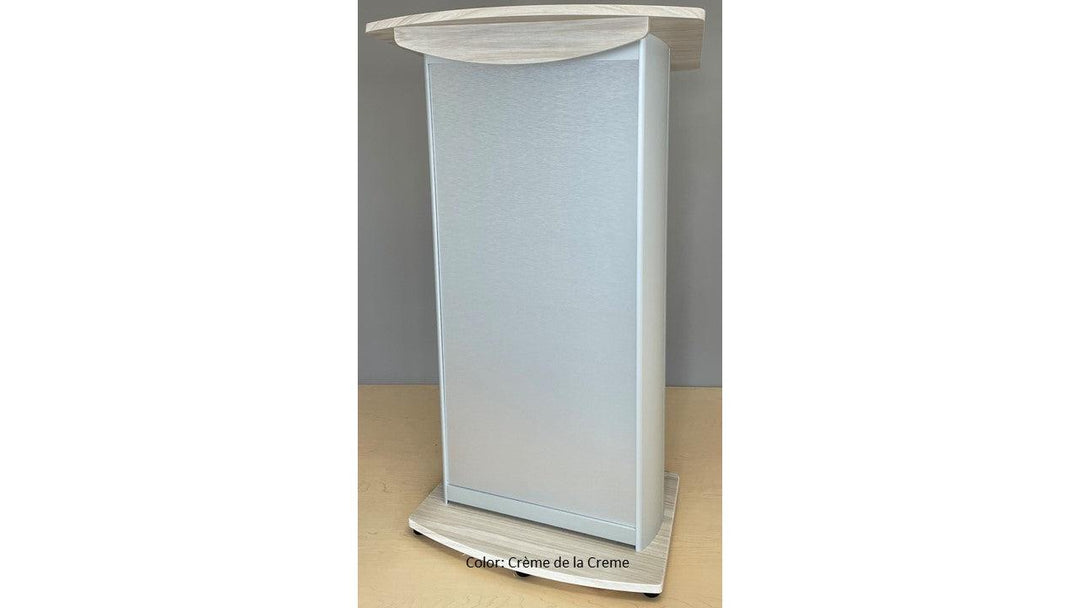 Contemporary Lectern and Podium VH1 Custom Aluminum Lectern-Creme de la Creme-Contemporary Lecterns and Podiums-Podiums Direct
