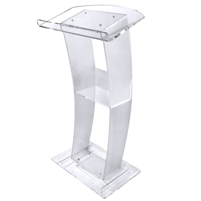 Acrylic Lectern C Design-Frosted Acrylic-Acrylic Pulpits, Podiums and Lecterns-Podiums Direct