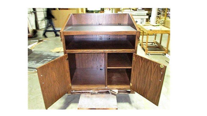 Handcrafted Solid Hardwood Lectern Heritage-Open Back 128-Handcrafted Solid Hardwood Pulpits, Podiums and Lecterns-Podiums Direct