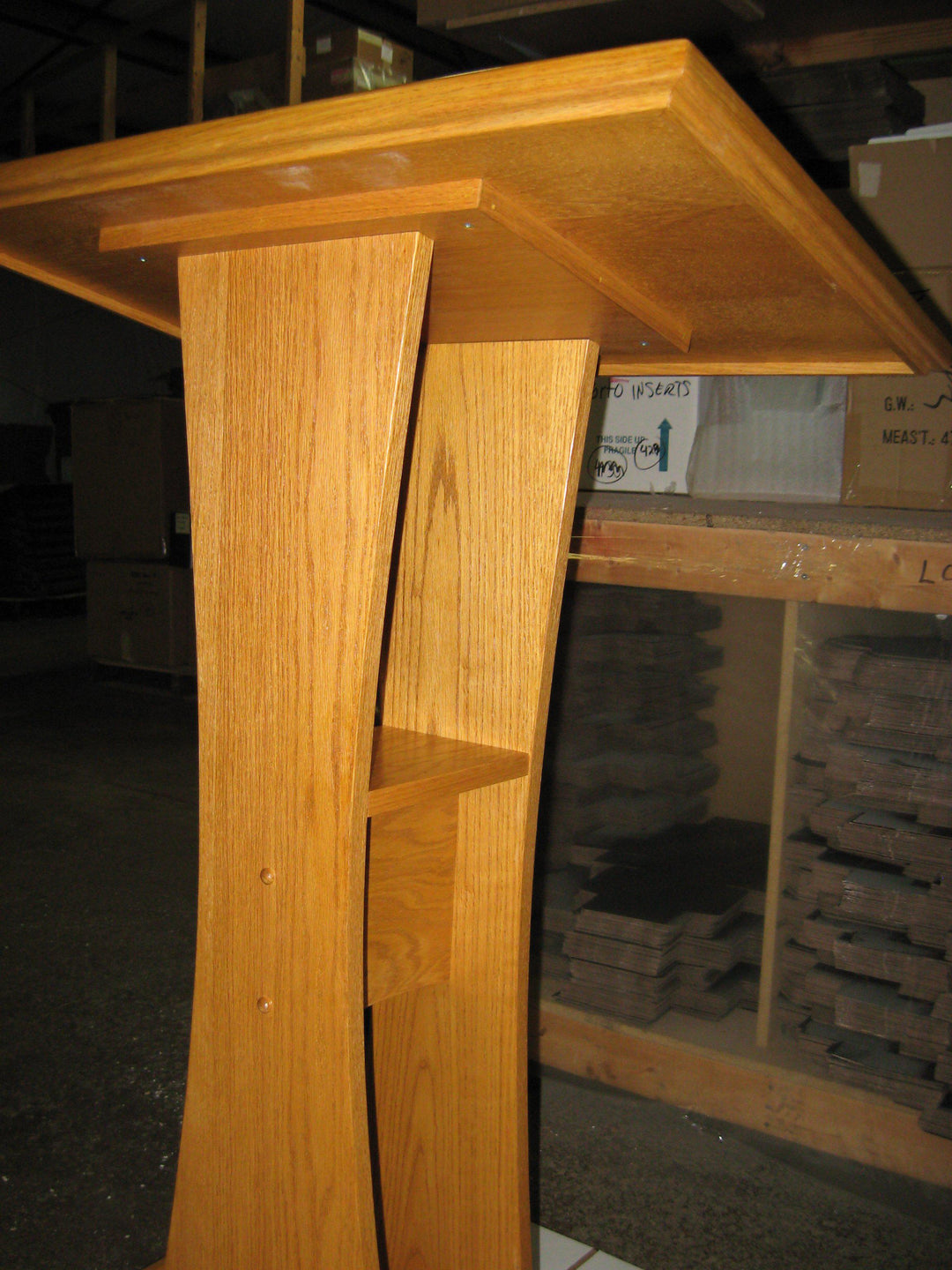 Church Wood Pulpit NC2W Prestige The SPEAKER-Back View-Church Solid Wood Pulpits, Podiums and Lecterns-Podiums Direct