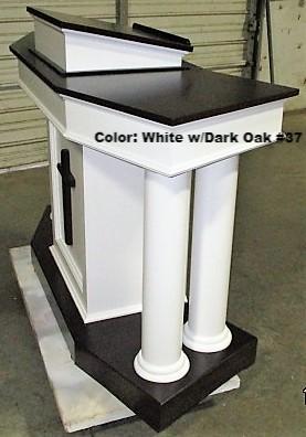 Church Wood Pulpit Custom No. 810-Side View 3-Church Solid Wood Pulpits, Podiums and Lecterns-Podiums Direct