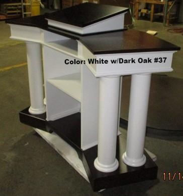 Church Wood Pulpit Custom No. 810-Side View 2-Church Solid Wood Pulpits, Podiums and Lecterns-Podiums Direct