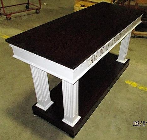Communion Table NO 8405 Open Style-Communion Tables and Altars-Front Angle-Podiums Direct