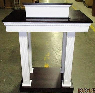Church Wood Pulpit Pedestal NO 8401-Church Solid Wood Pulpits, Podiums and Lecterns-Front-Podiums Direct