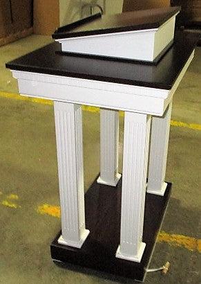 Church Wood Pulpit Pedestal NO 8401-Church Solid Wood Pulpits, Podiums and Lecterns-Side-Podiums Direct