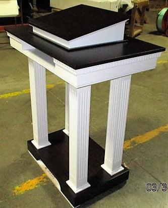 Church Wood Pulpit Pedestal NO 8401-Church Solid Wood Pulpits, Podiums and Lecterns-Angle-Podiums Direct