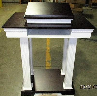 Church Wood Pulpit Pedestal NO 8401-Church Solid Wood Pulpits, Podiums and Lecterns-Back-Podiums Direct