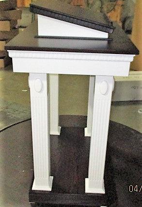 Church Wood Pulpit Colonial Open T0P-605-Side View-Church Solid Wood Pulpits, Podiums and Lecterns-Podiums Direct