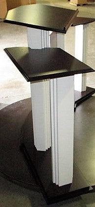 Wood with Acrylic Pulpit w/Wings 703W Proclaimer-Side View-Wood With Acrylic Pulpits, Podiums and Lecterns-Podiums Direct
