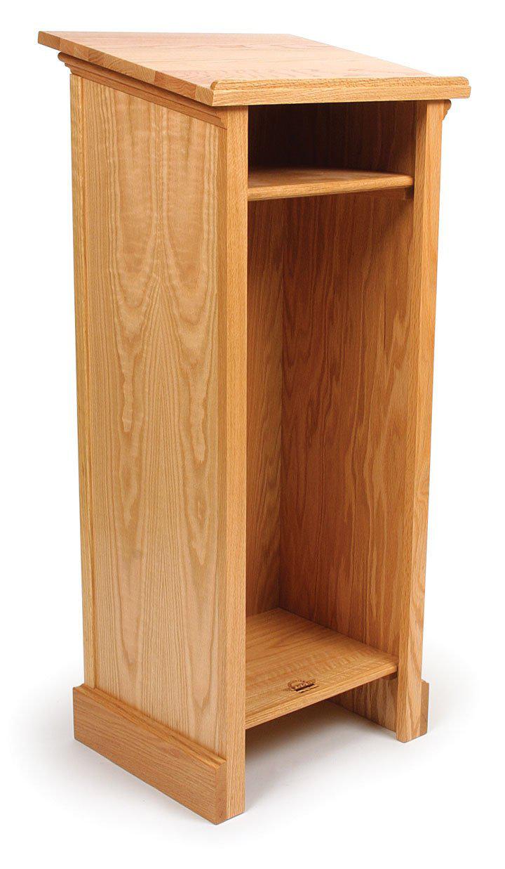 Non Sound Lectern FPL245 Full Pedestal-Back View-Non Sound Podiums and Lecterns-Podiums Direct