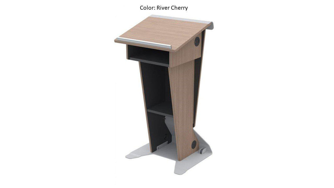 Slim Presentation Lectern, LE222-Side View-Contemporary Lecterns and Podiums-Podiums Direct